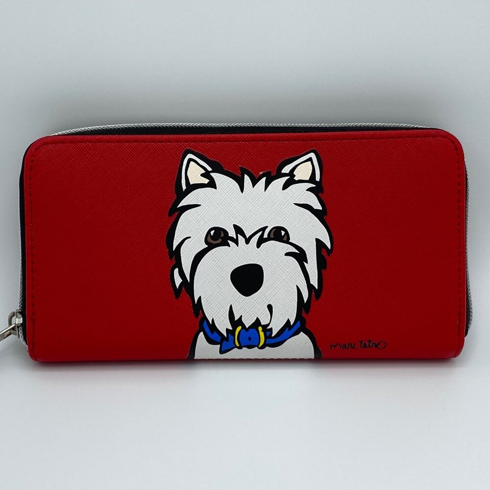 MARC TETRO Red Westie Dog Wallet